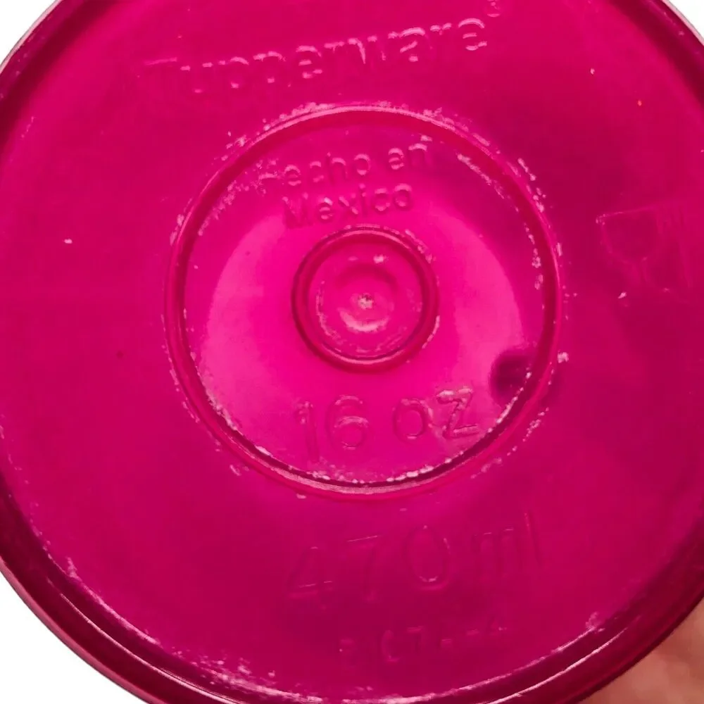 Tupperware Iced Tea Tumbler Fushia Purple 16 oz #5107A No Lid Cup Only Mexico